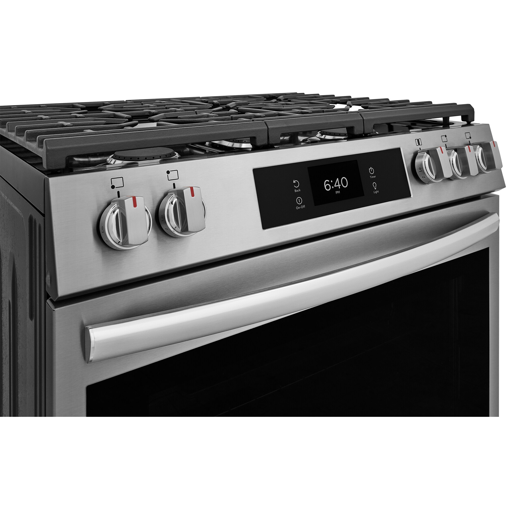 Frigidaire Gallery 30 in. 6.0 cu. ft. Air-Fry True European Convection Steam Oven Gas Range with Stone-Baked Pizza, 5 Sealed Burners & Griddle - Stainless Steel, , hires