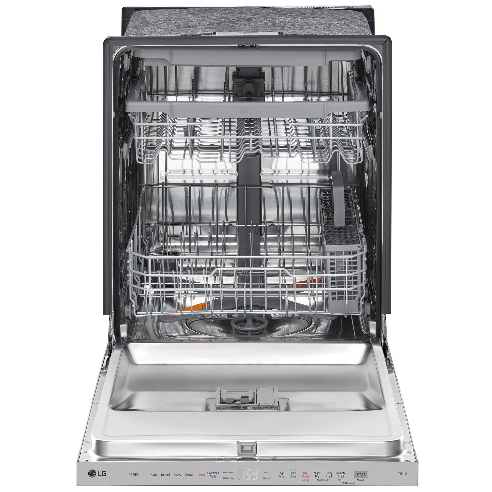 LG 24 in. Top Control Smart Dishwasher with 46 dBa Sound Level, 3rd-Rack, Dynamic Heat Dry & Pocket - PrintProof Stainless Steel, PrintProof Stainless Steel, hires