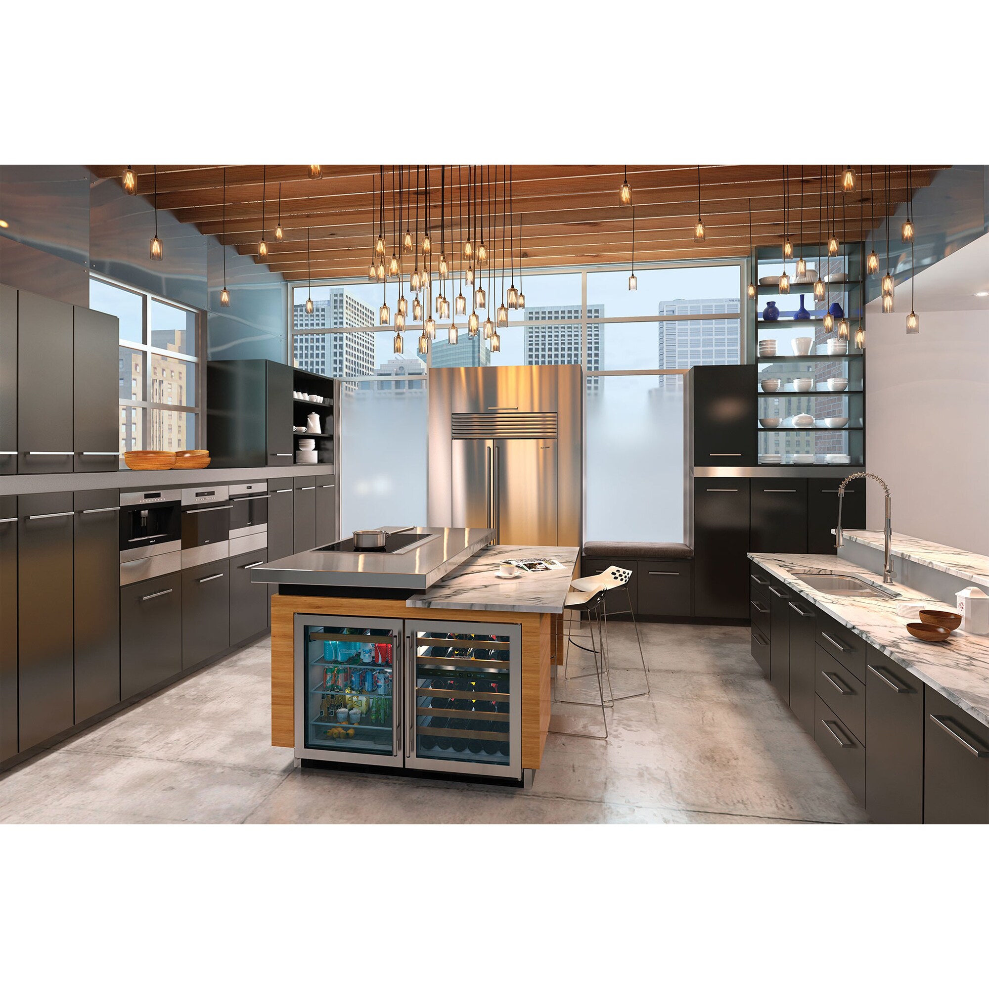 SubZero Classic 42 in. 23.8 cu. ft. BuiltIn Smart Counter Depth Side