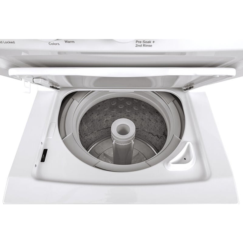 GE 24 in. Laundry Center with 2.3 cu. ft. Washer with 11 Wash Programs & 4.4 cu. ft. Gas Dryer with 4 Dryer Programs & Wrinkle Care - White, , hires