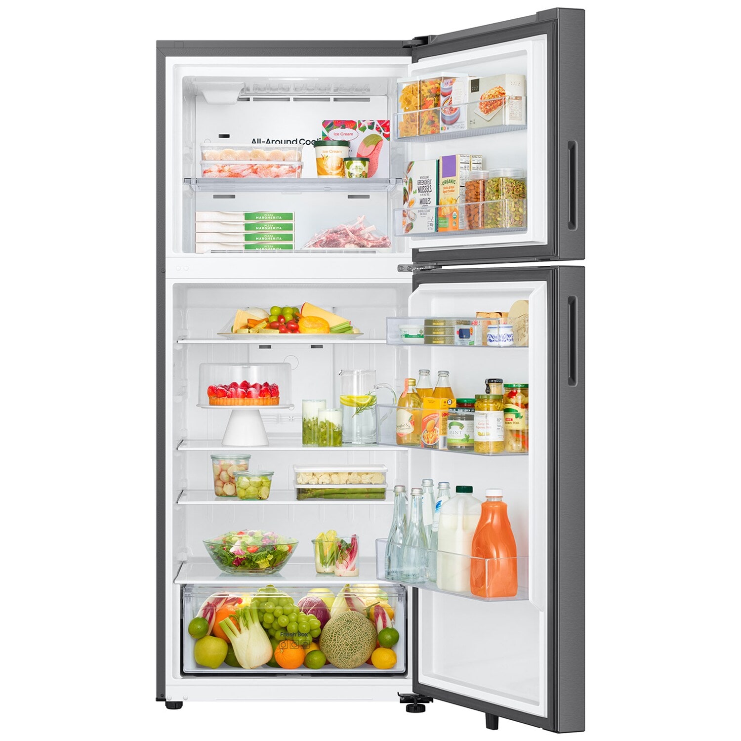 Samsung 28 in. 17.5 cu. ft. Smart Garage-Ready Top Freezer Refrigerator - Fingerprint Resistant Stainless Steel, , hires