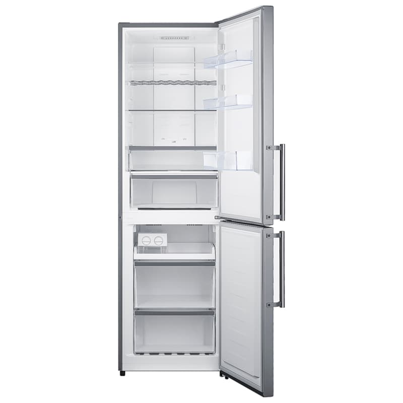 Summit Thin Line 24 in. 10.8 cu. ft. Counter Depth Bottom Freezer Refrigerator - Stainless Steel Look, , hires