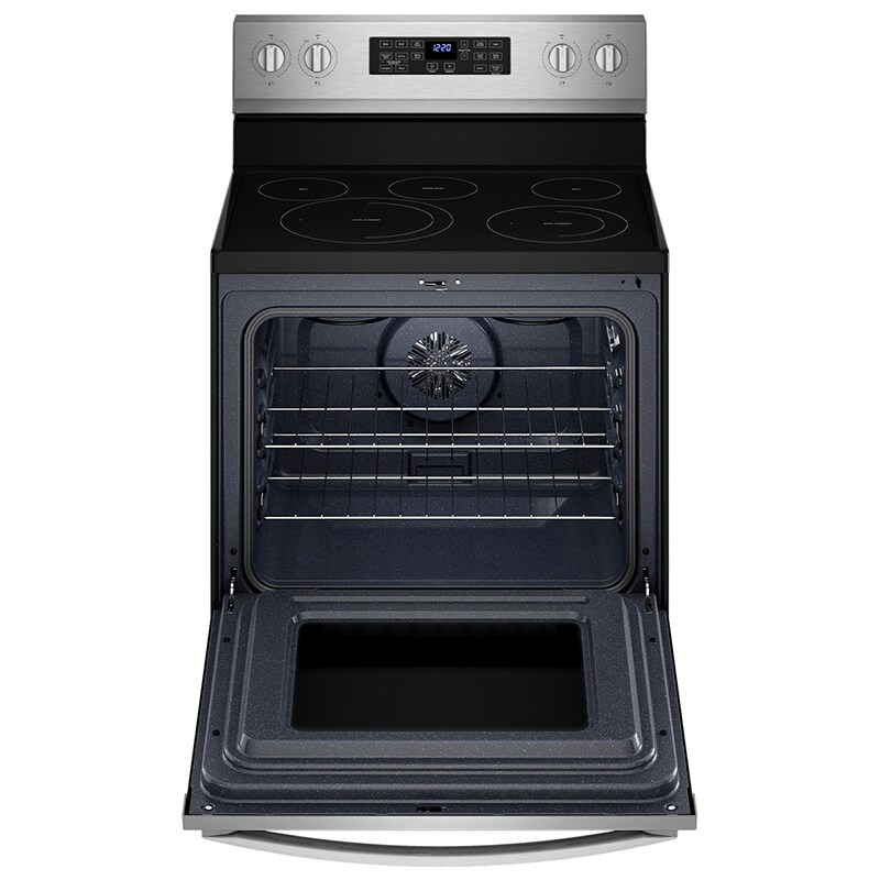 Whirlpool 30 in. 5.3 cu. ft. Air Fry Standard Convection Electric Range with Radiant Burners - Stainless Steel, , hires