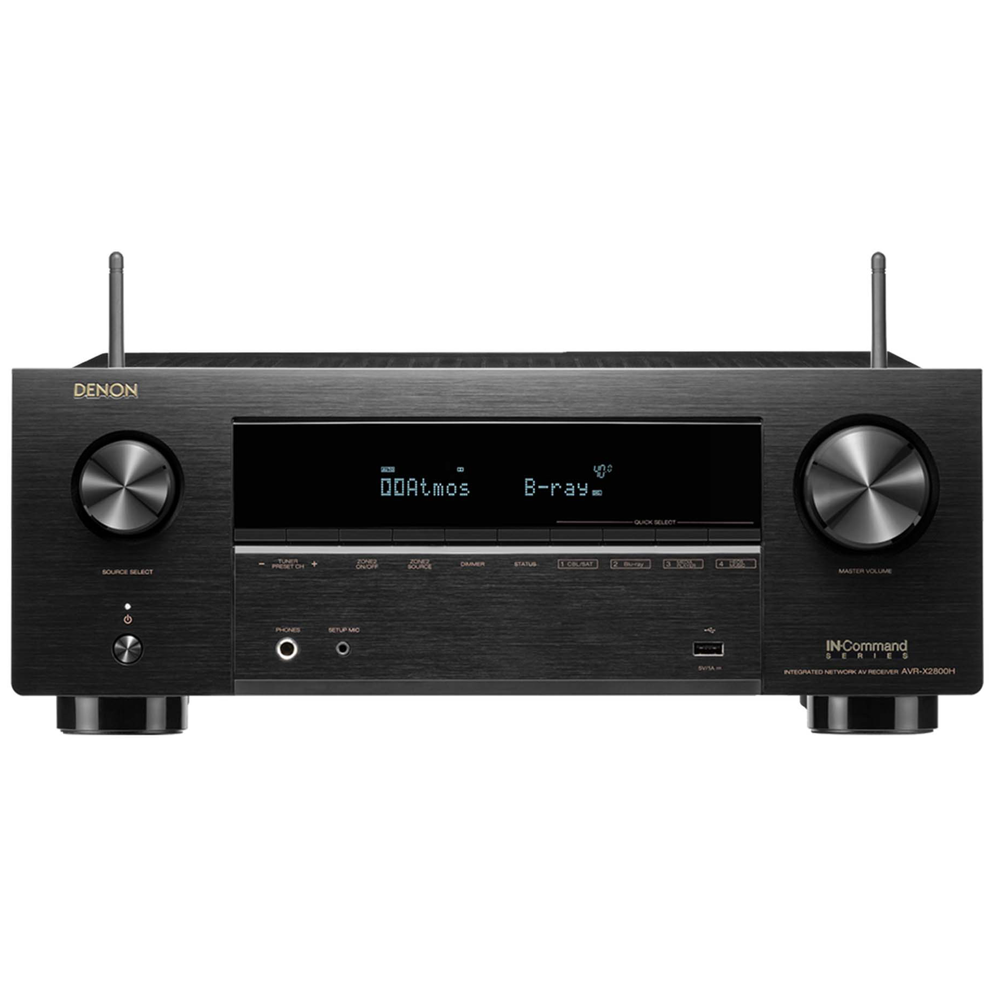 Denon 7.2 Ch. 95W 8K AV Receiver with Built-In HEOS - Black | AVR-X2800H | P.C. Richard & Son