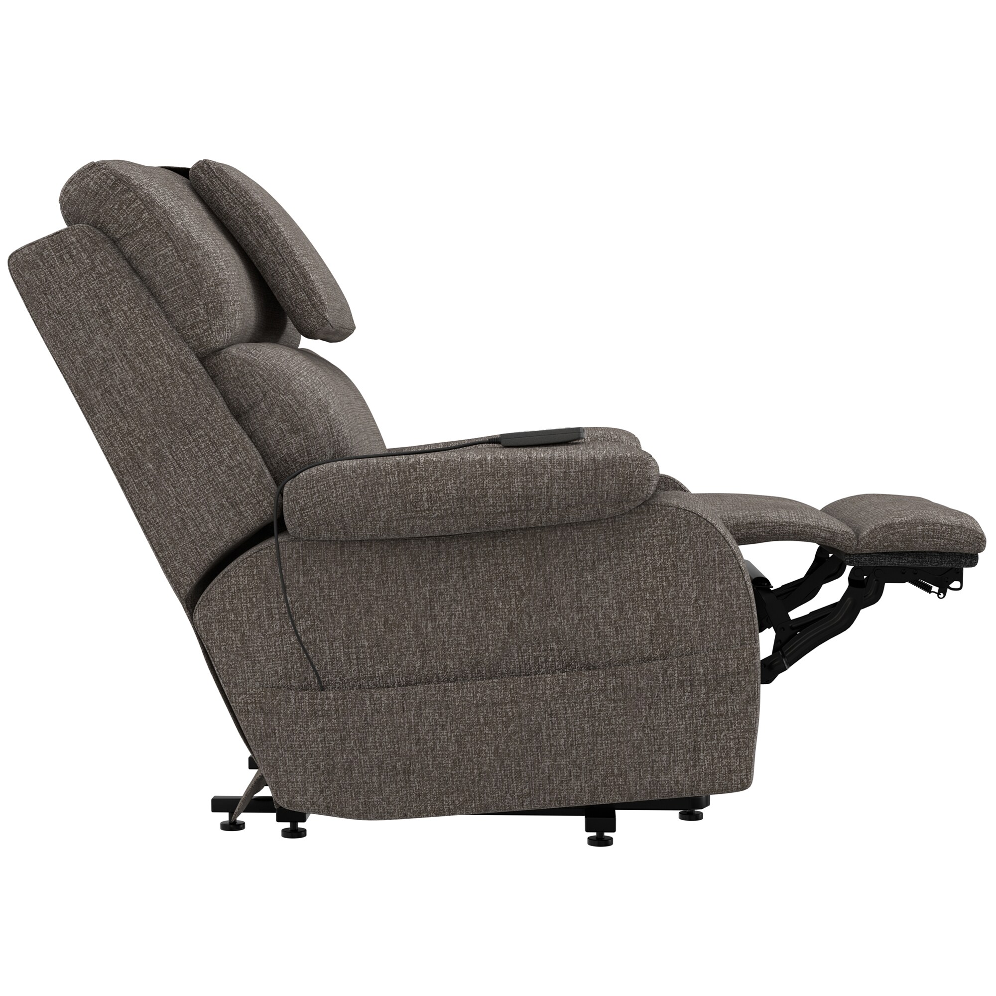 Catnapper Snoozer Power Lift Power Headrest Lay Flat Recliner w/CR3 Heat/Massage/Zero Gravity - Fossil, , hires