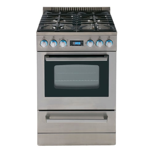Avanti ELITE Series 24 in. 2.6 cu. ft. Gas Range with 4 Sealed Burners - Stainless Steel, , hires