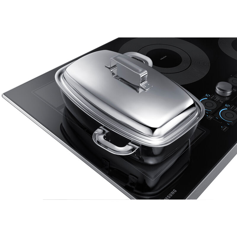 Samsung 36 in. 5-Burner Smart Induction Cooktop with Simmer Burner & Power Burner - Stainless Steel, , hires