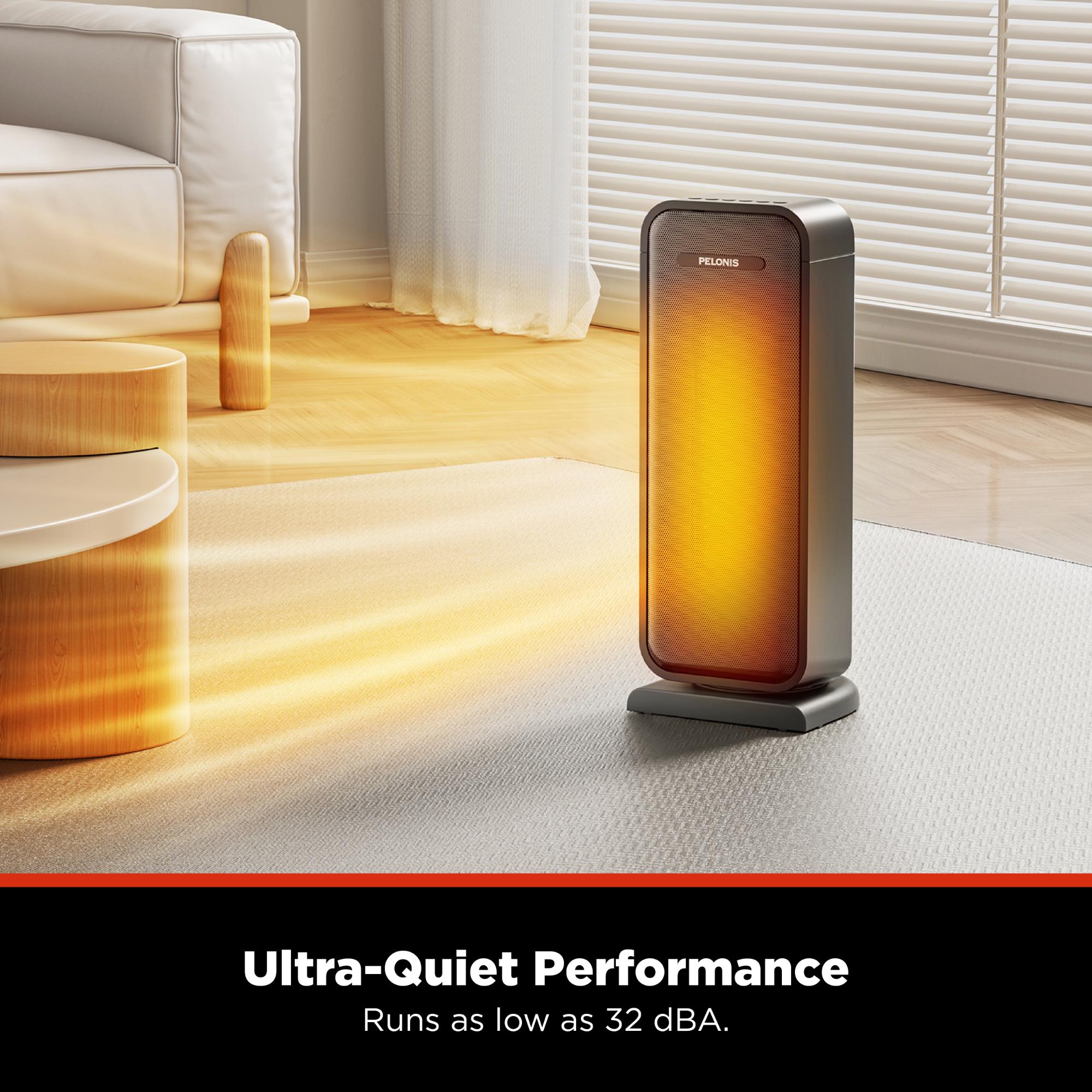 Pelonis 1500 W Oscillating Ceramic Space Heater with 2 Heat Settings - Black, , hires