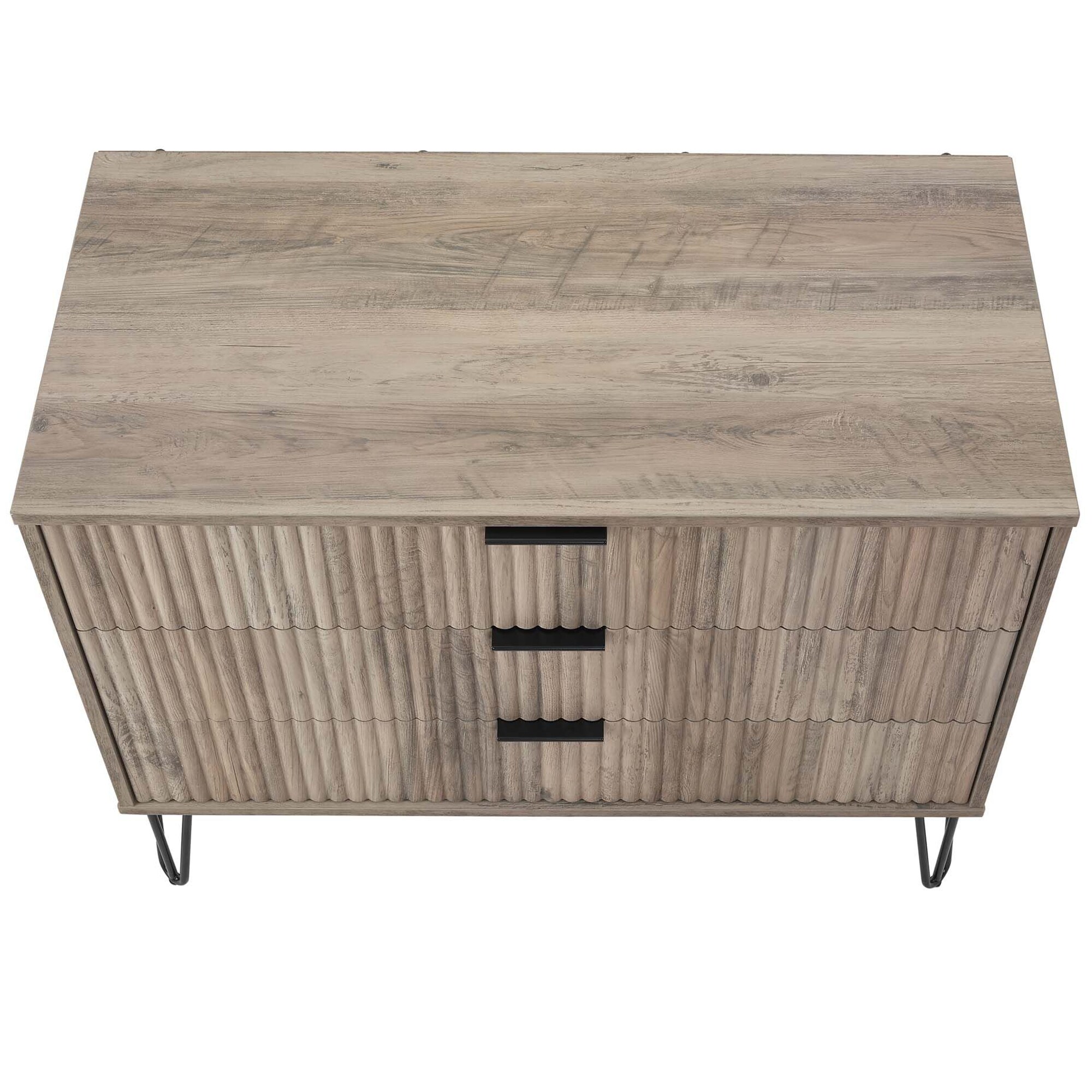 Manhattan Comfort DUMBO Modern 3-Drawer Dresser - Gray, Gray, hires