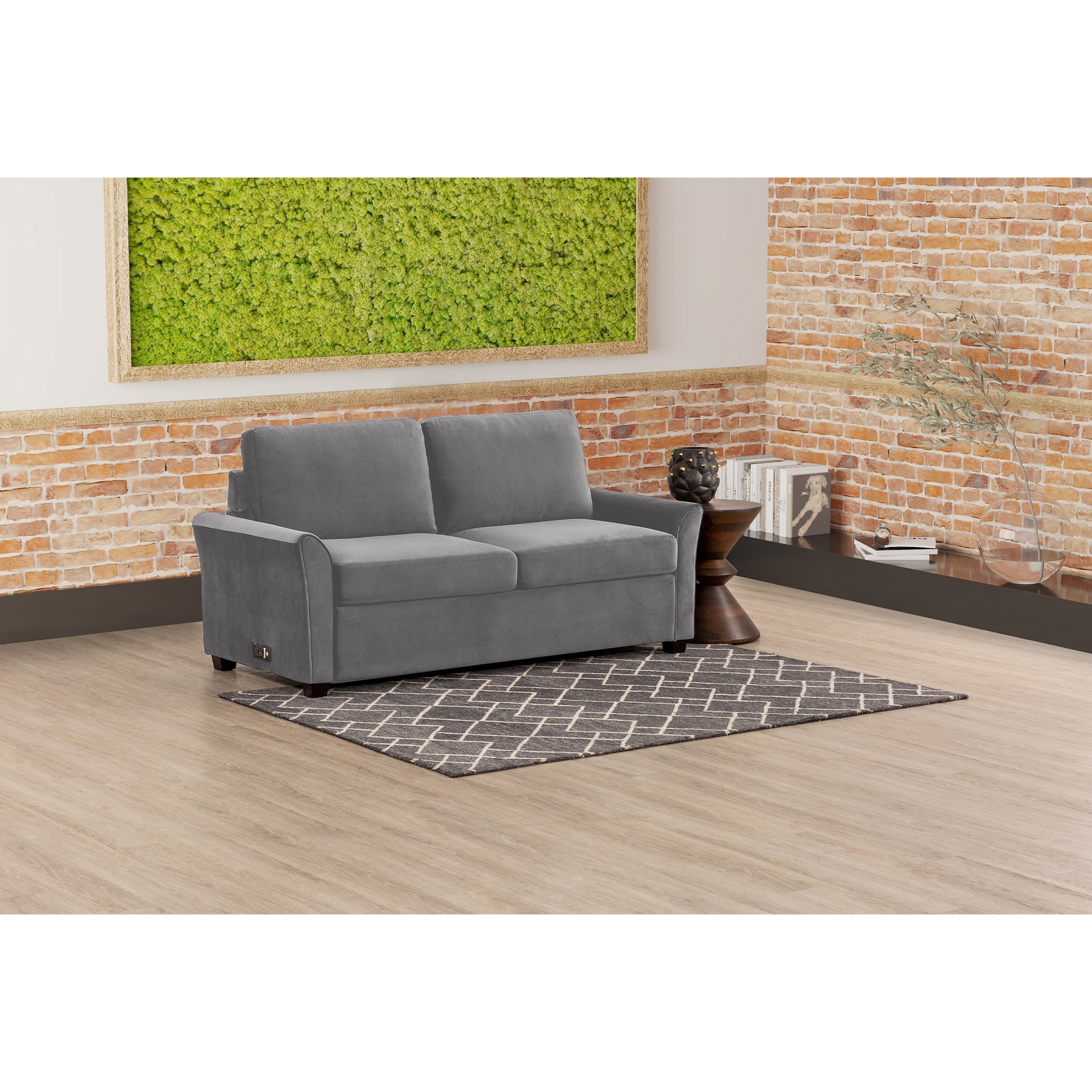 Primo Drake Full Sofa Bed - Velvet Grey, , hires