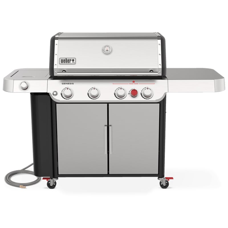 Weber Genesis S-435 4-Burner Natural Gas Grill with Side Burner & Sear Burner - Stainless Steel, , hires