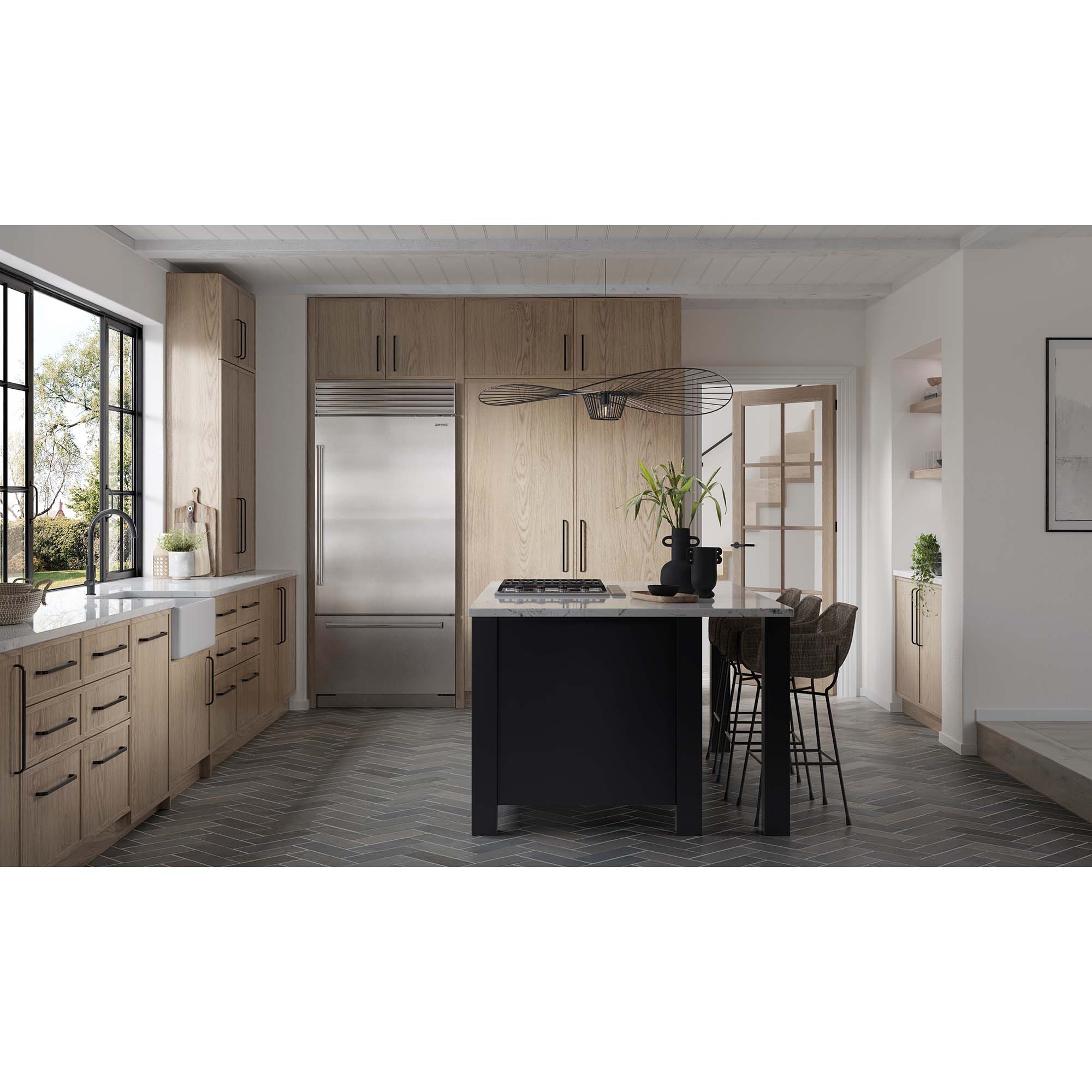 Sub-Zero Classic Series 36 in. Built-In 20.7 cu. ft. Left-Hinged Smart Bottom Freezer Refrigerator with Professional Handles & Internal Water Dispenser- Stainless Steel, , hires