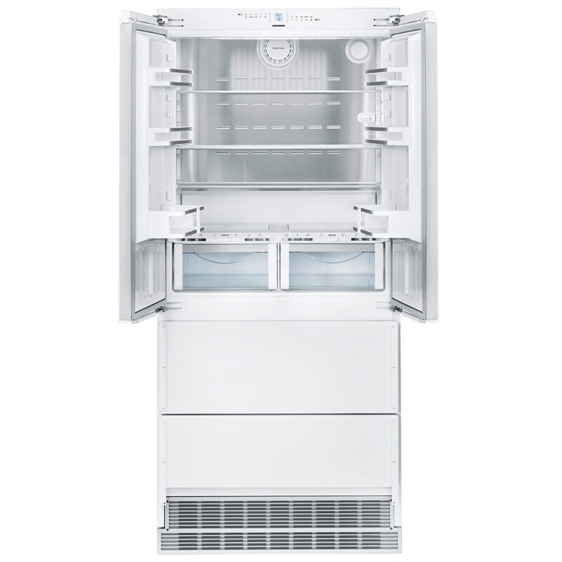 Liebherr 36 in. 18.9 cu. ft. Built-In Counter Depth 4-Door French Door Refrigerator with Ice Maker - Custom Panel Ready, , hires