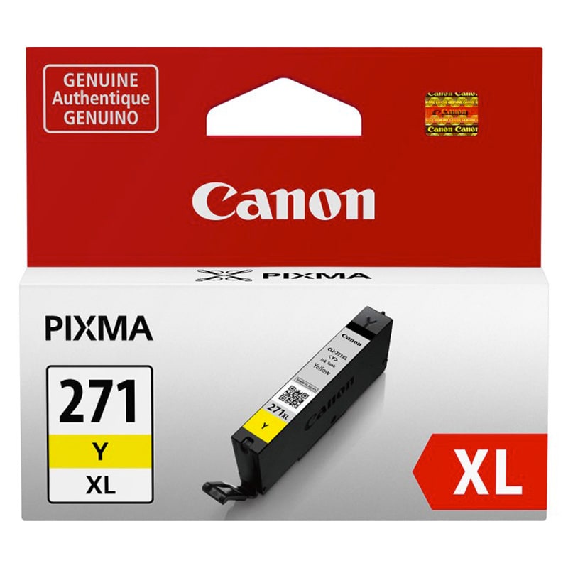 Canon Pixma 271 XL Yellow Replacement Printer Ink Cartridge, , hires