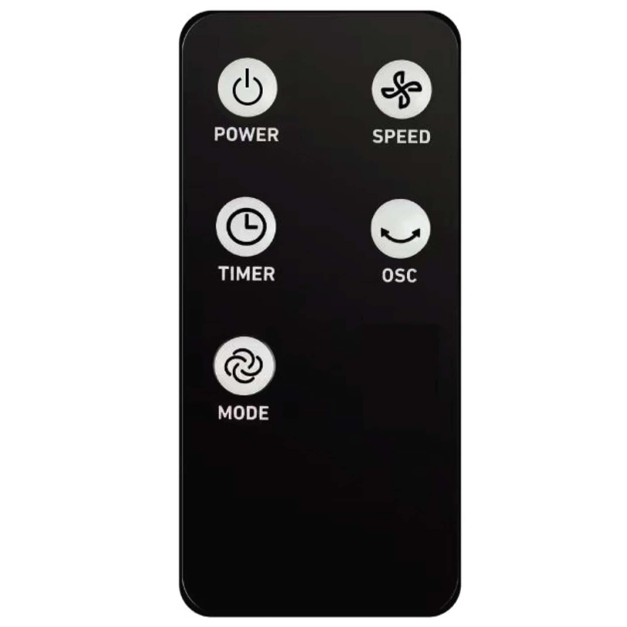 Lifesmart 40 in. Oscillating Tower Fan with 3 Speed Settings & Remote Control - Black, , hires