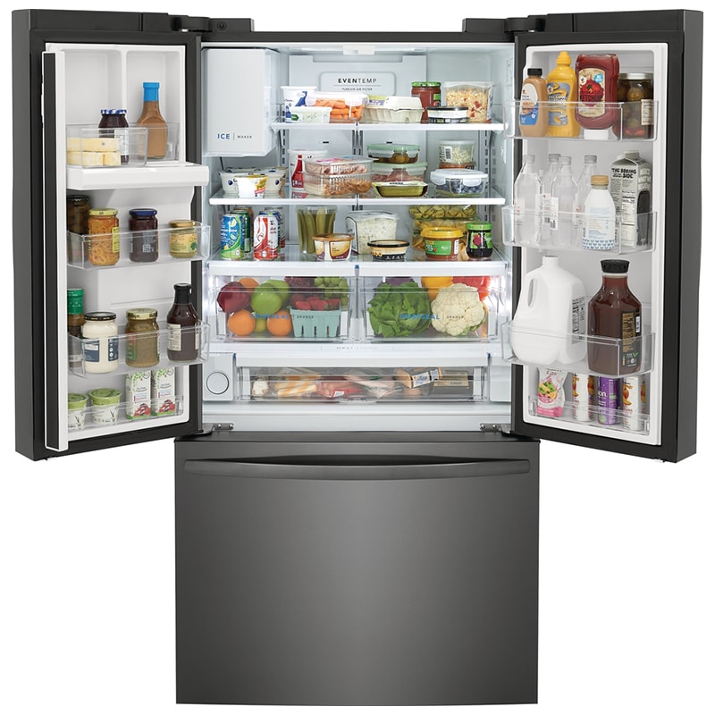 Frigidaire 36 in. 27.8 cu. ft. French Door Refrigerator with Ice & Water Dispenser - Black Stainless, Black Stainless, hires
