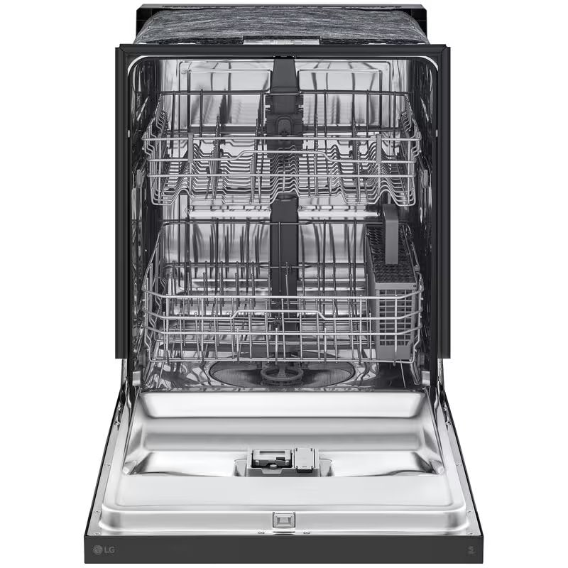 LG 24 in. Front Control Dishwasher with 52 dBa Sound Level, Dynamic Dry & Pocket - Black, Black, hires