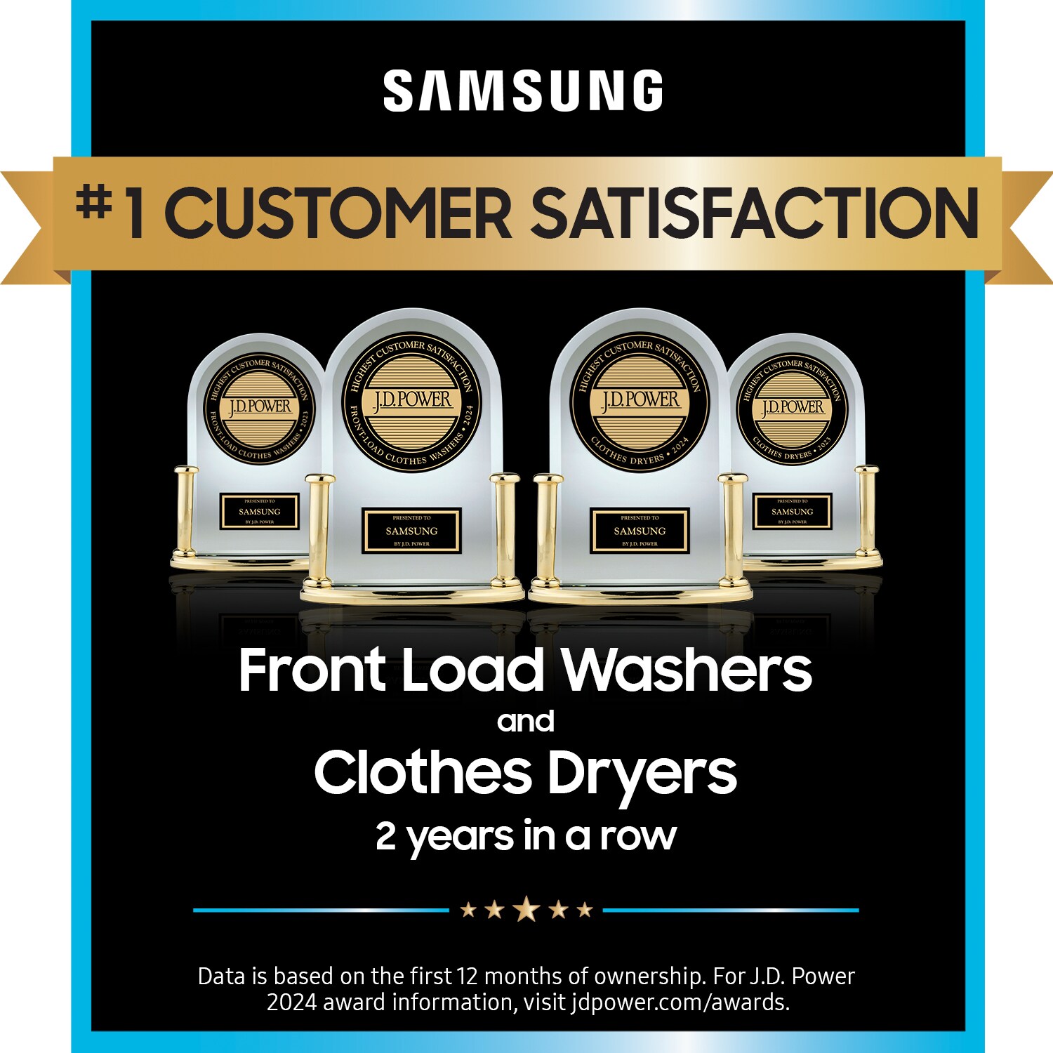 Samsung Bespoke 27 in. 5.3 cu. ft. Smart Gas Front Load Laundry Center