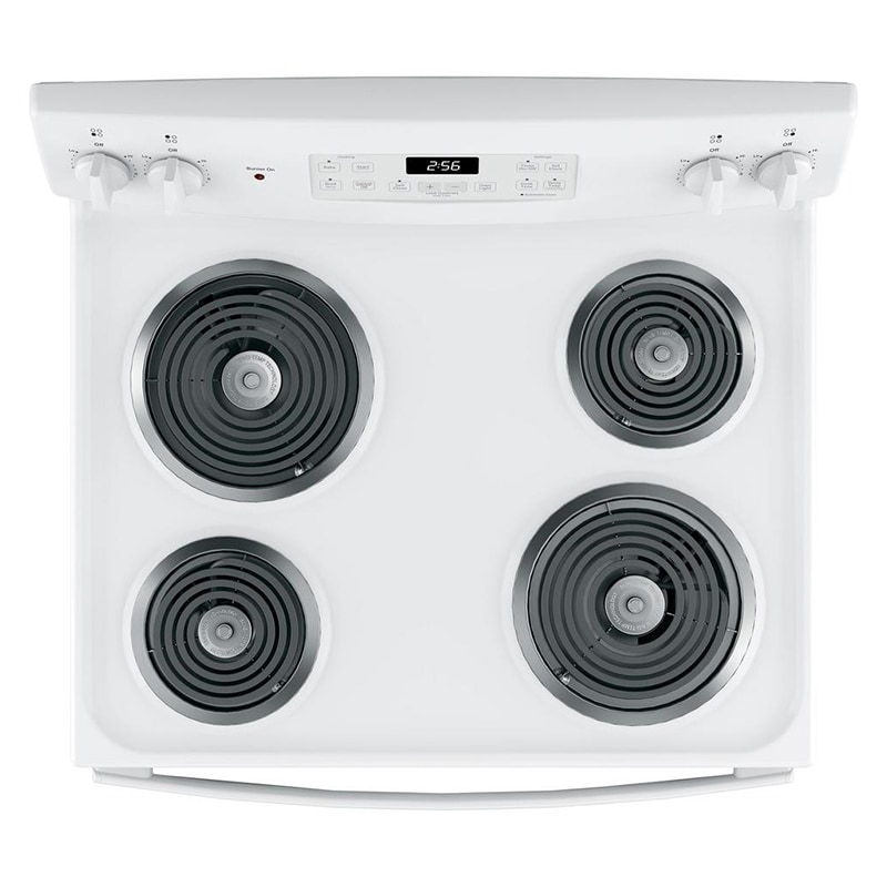 GE 30 in. 5 cu. ft. Electric Range with Coil Burners - White, White, hires