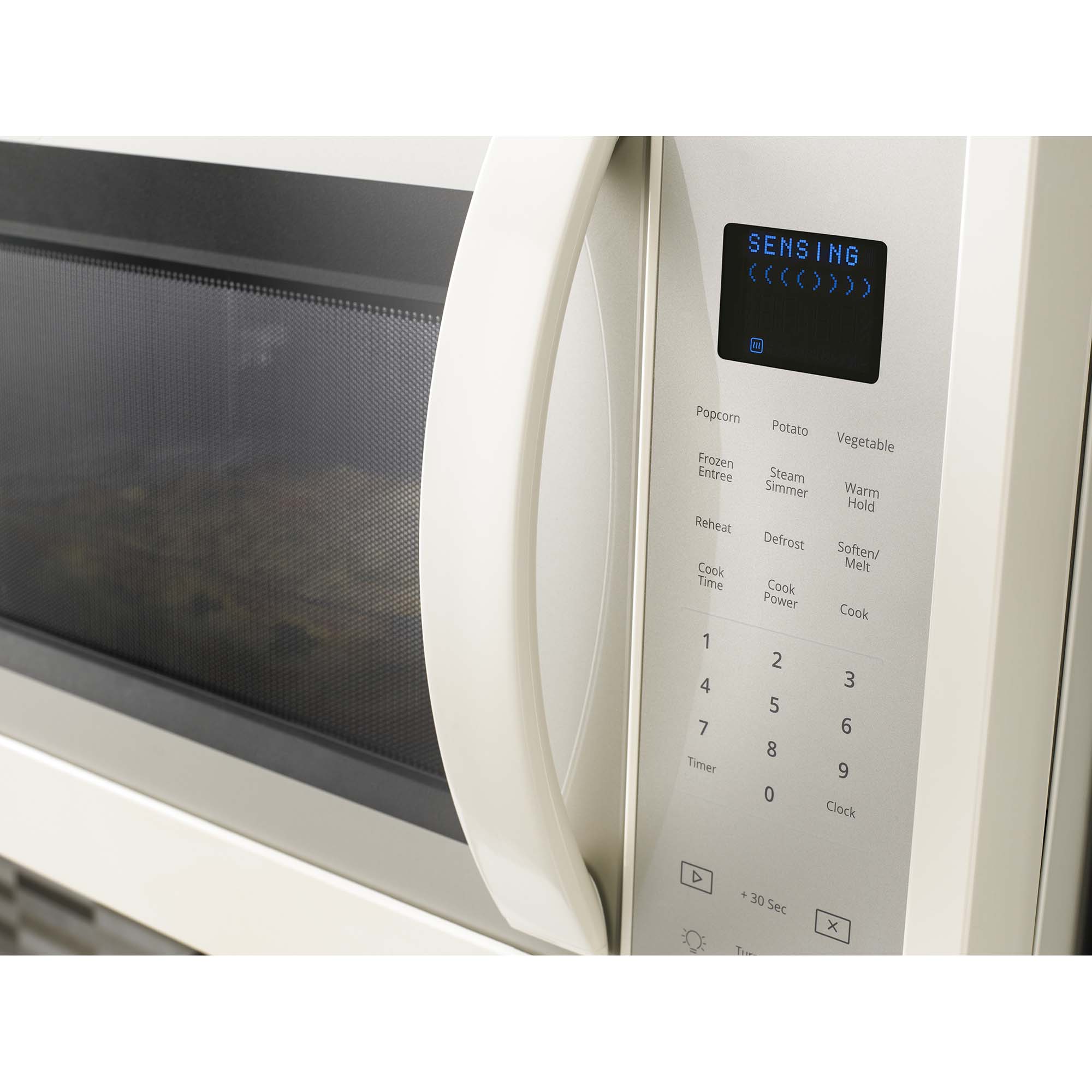 Whirlpool 30 in. 1.9 cu. ft. 1000W Over-the-Range Microwave with 300 CFM & Sensor Cooking - Biscuit, Biscuit, hires