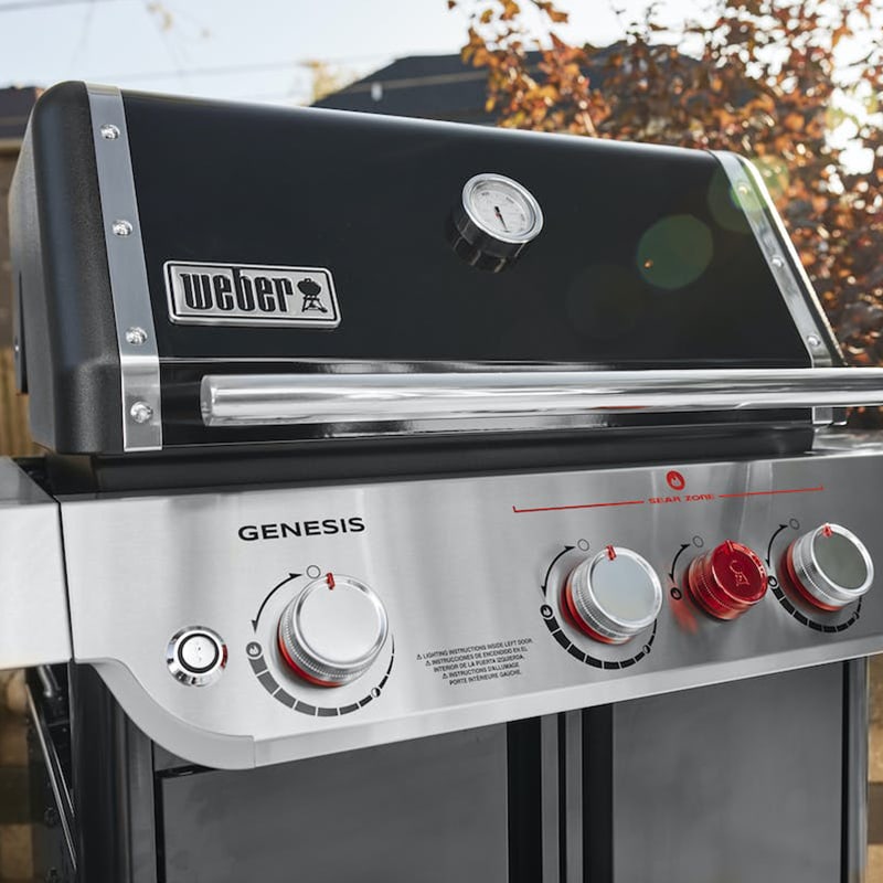 Weber Genesis E-325 3-Burner Liquid Propane Gas Grill with Electronic Ignition System & Sear Burner - Black, , hires