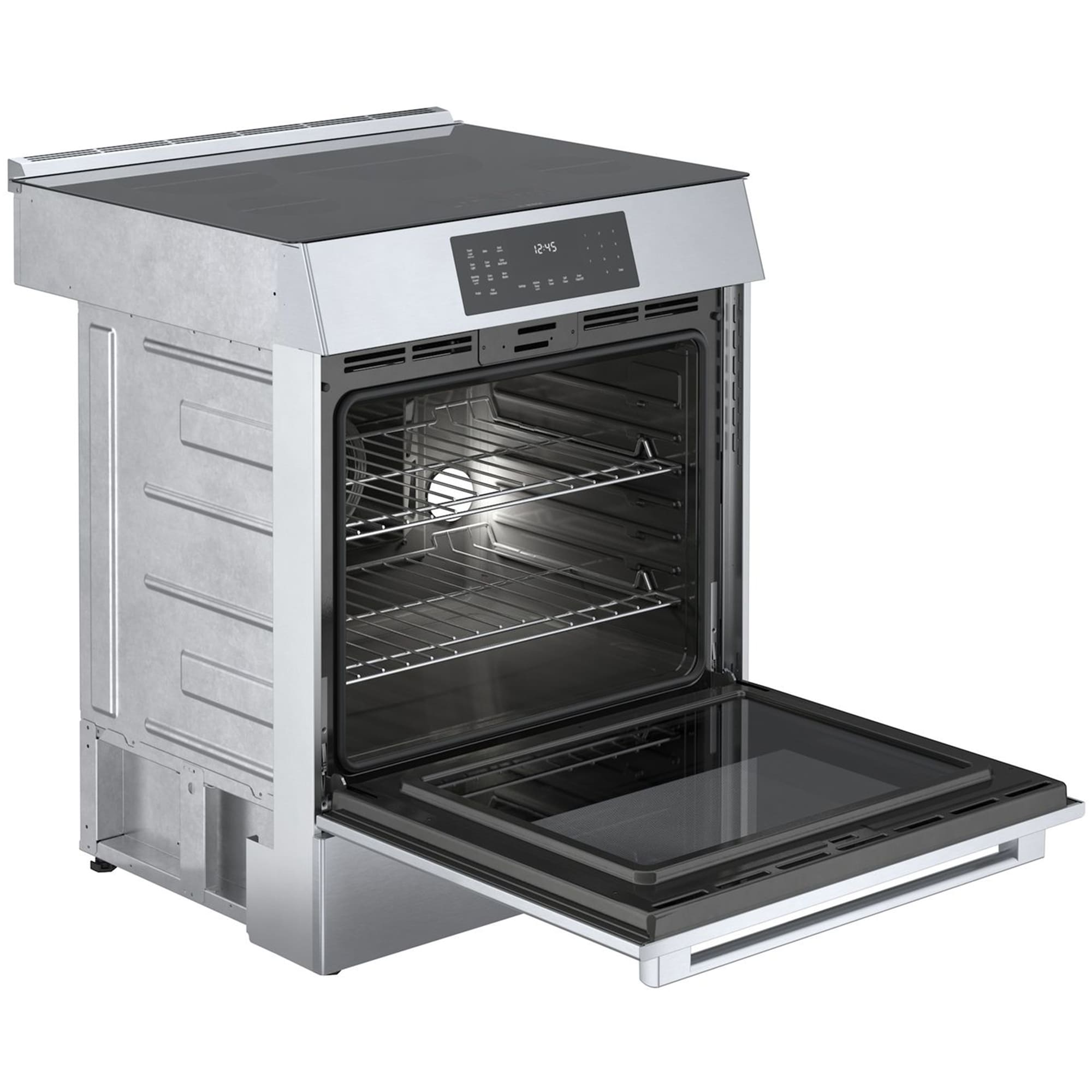 Bosch 800 Series 30 in. 4.6 cu. ft. True European Convection Slide-In Electric Range with 4 Induction Burners - Stainless Steel, , hires