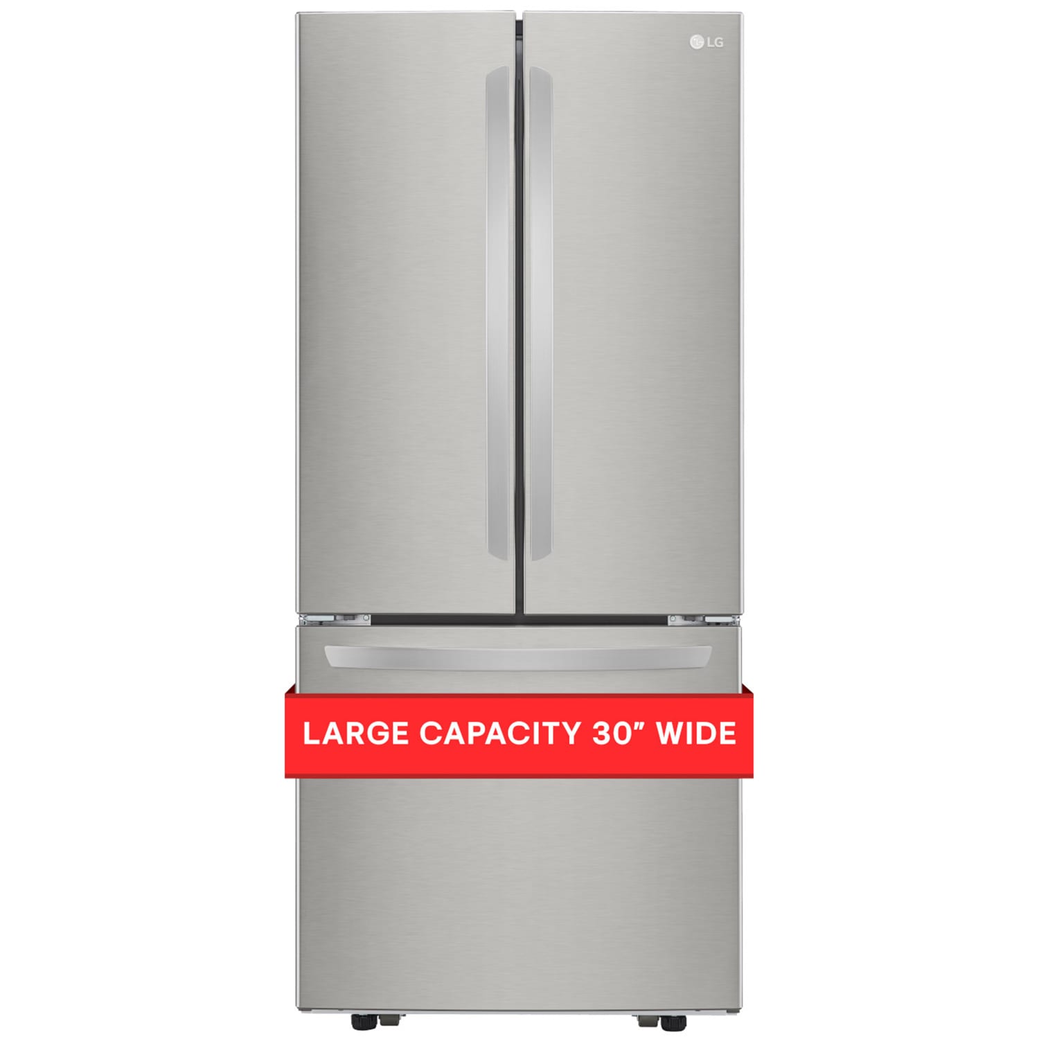 LG 30 in. 21.8 cu. ft. French Door Refrigerator with Ice Maker - Stainless Steel, Stainless Steel, hires