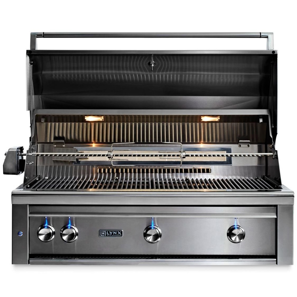 Lynx Professional 42 in. 3-Burner Built-In Natural Gas Grill with Rotisserie & Smoker Box - Stainless Steel, , hires