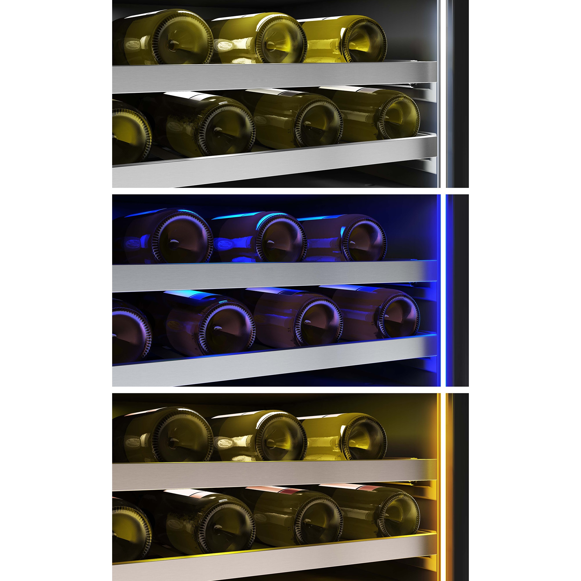 Zephyr Presrv Series 24 in. Wine Cooler with Wood Racks, Single Temperature Zone & 142 Bottle Capacity - Stainless Steel, , hires