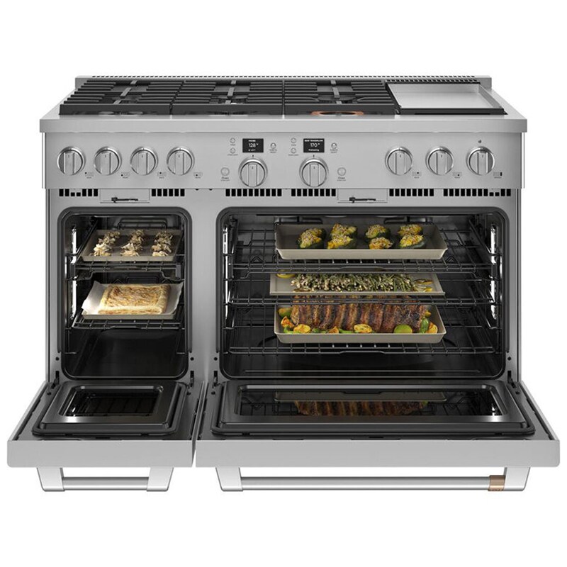 Cafe Professional Series 48" Freestanding Dual Fuel Range with 6 Sealed