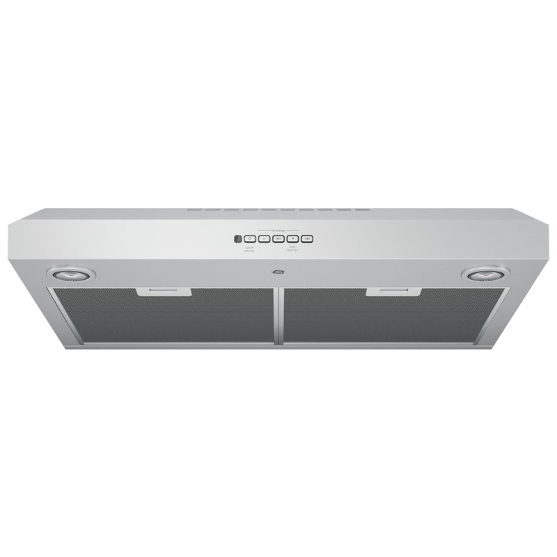 GE 30 in. Convertible Standard Style Range Hood with 310 CFM, 4 Fan Speeds & 2 Halogen Lights - Stainless Steel, , hires
