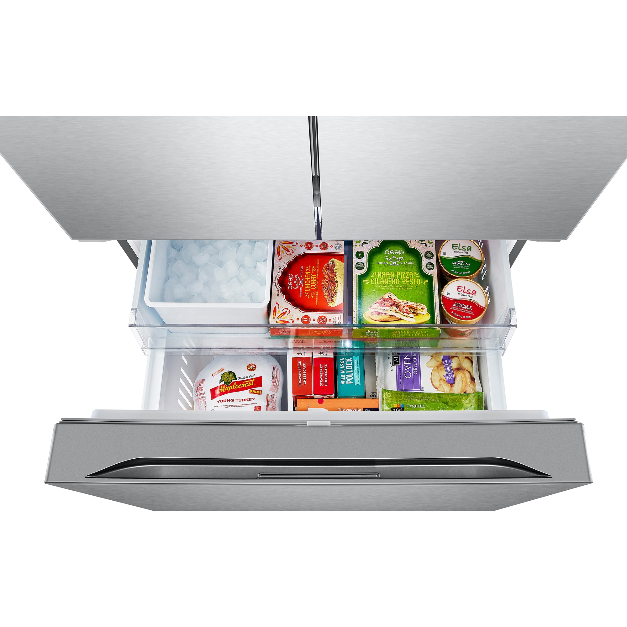 LG 36 in. 31.7 cu. ft. Smart French Door Refrigerator with Internal Water Dispenser - PrintProof Stainless Steel, , hires