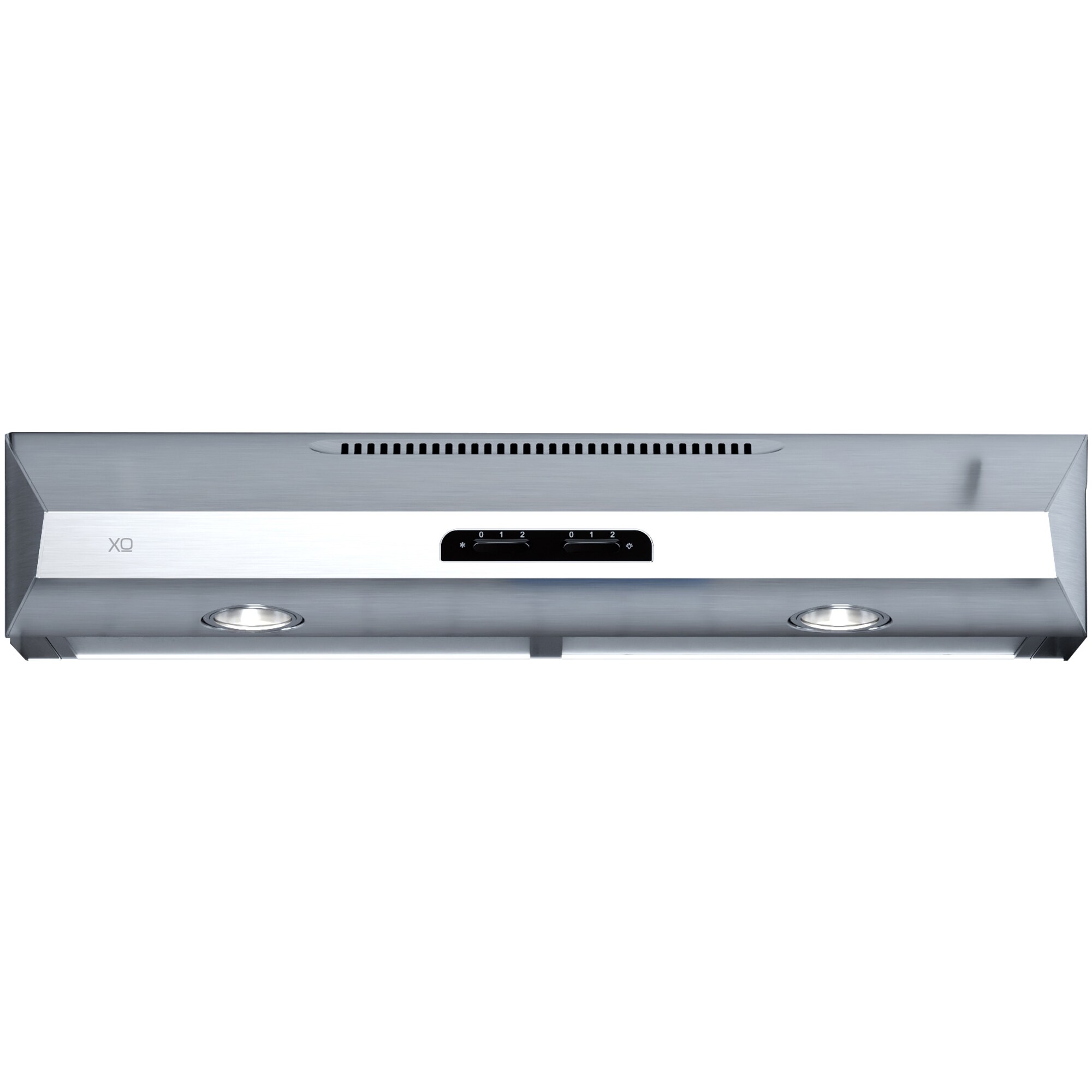XO 30 in. Convertible Standard Style Range Hood with 350 CFM, 2 Fan Speeds & 2 Halogen Lights - Black, Black, hires