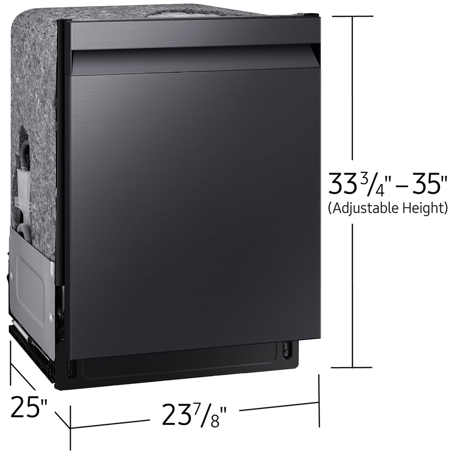 Samsung Bespoke 24 in. Top Control Smart Dishwasher with 46 dBa Sound Level, 3rd-Rack, AutoRelease & Pocket - Matte Black, , hires