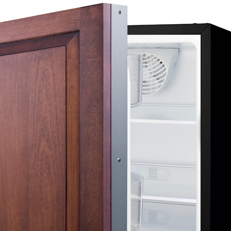 Summit 21 in. 3.5 cu. ft. Left-Hinged Undercounter Refrigerator - Custom Panel Ready with Black Cabinet, , hires