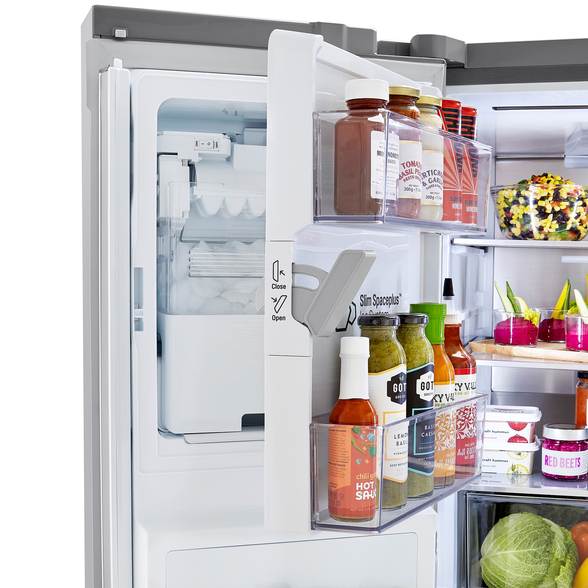 LG 36 in. 29.5 cu. ft. Smart 4-Door French Door Refrigerator with Ice & Water Dispenser - Stainless Steel, , hires