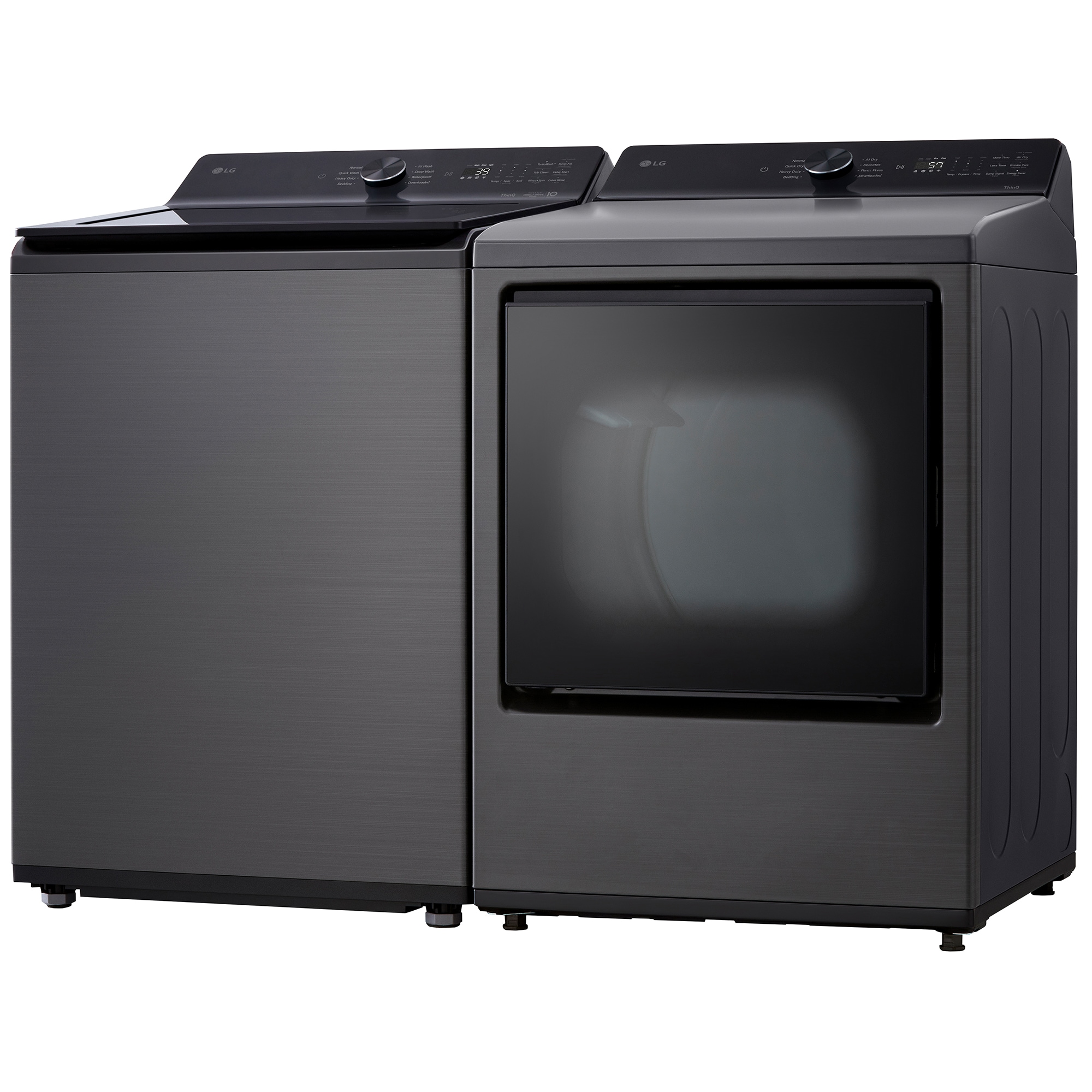 LG 27 in. 7.3 cu. ft. Smart Electric Dryer with AI Sensor Dry - Platinum Black, Platinum Black, hires