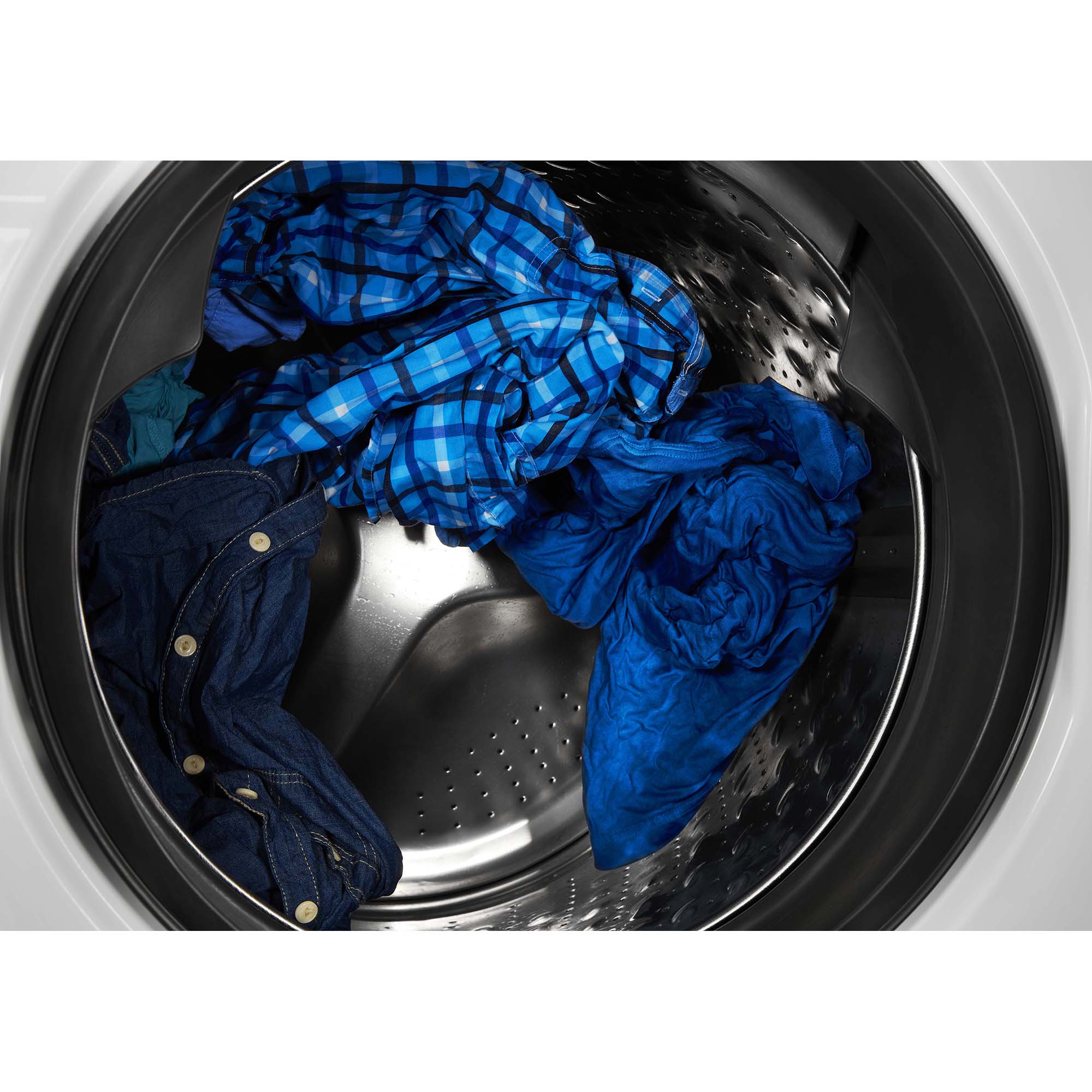 Maytag 27 in. 5.0 cu. ft. Smart Stackable Front Load Washer with Extra Power, 24-Hr Fresh Hold Option, Sanitize & Steam Wash Cycle - White, White, hires
