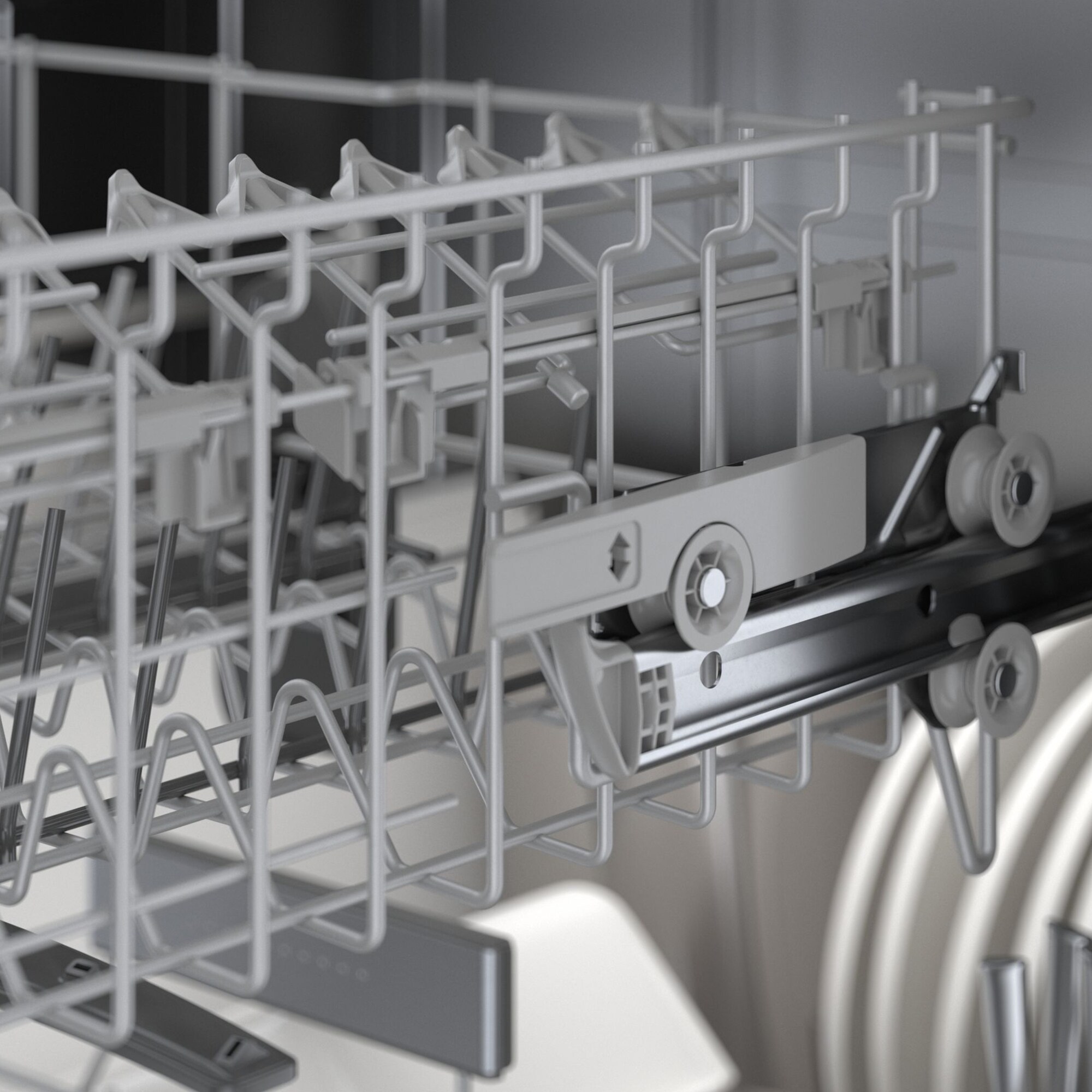 Bosch Benchmark 24 in. Top Control Smart Dishwasher with 38 dBa Sound Level, 3rd-Rack, CrystalDry & Pocket - Stainless Steel, Stainless Steel, hires