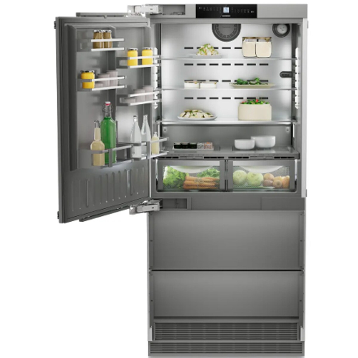 Liebherr 36 in. 18.9 cu. ft. Built-In Counter Depth Bottom Freezer Refrigerator with Ice Maker - Custom Panel Ready, , hires