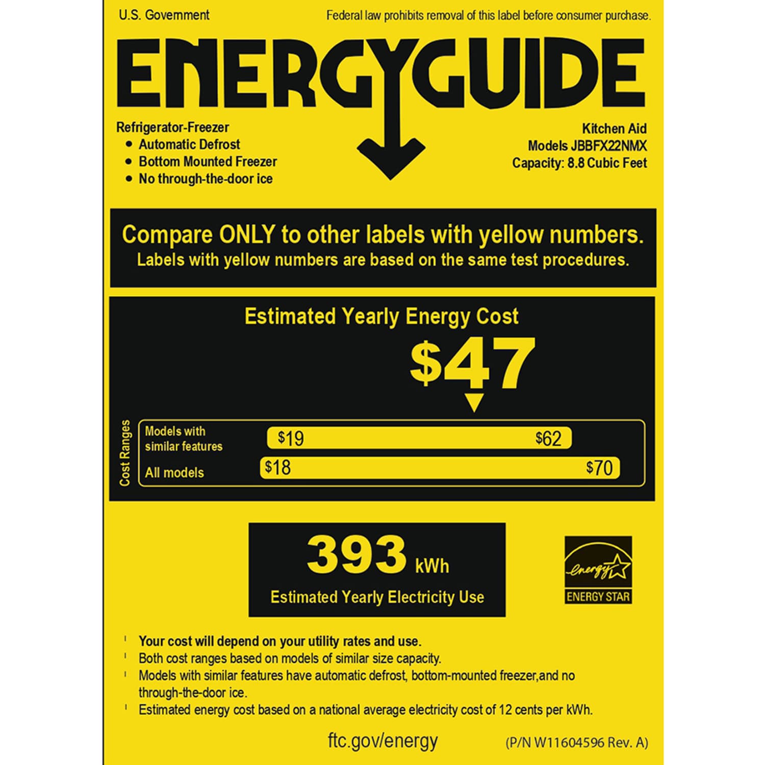 JennAir 22 in. 8.8 cu. ft. Built-In Counter Depth Bottom Freezer Refrigerator - Custom Panel Ready, , hires
