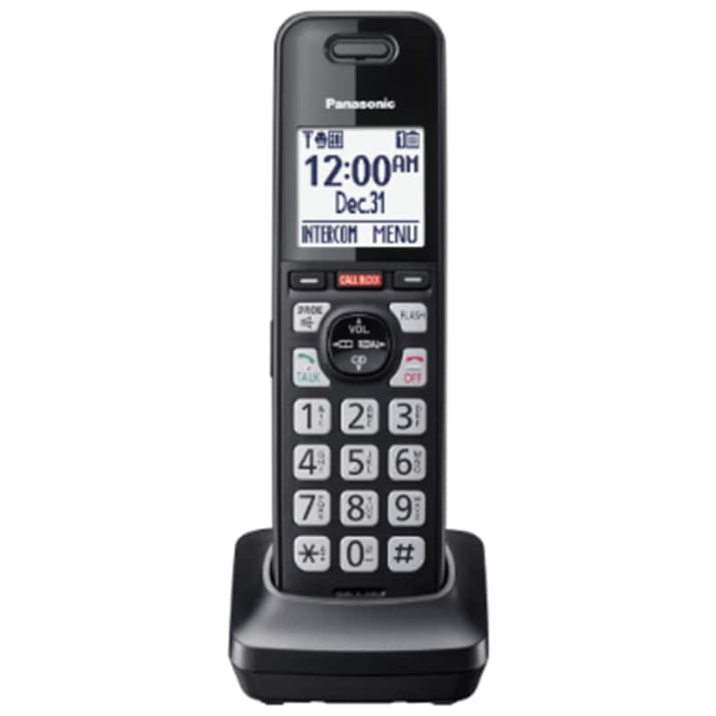 Panasonic Cordless Phone with Advanced Call Block, One-Ring Scam Alert, and 2-Way Recording with Answering Machine, 4 Handsets - Black, , hires