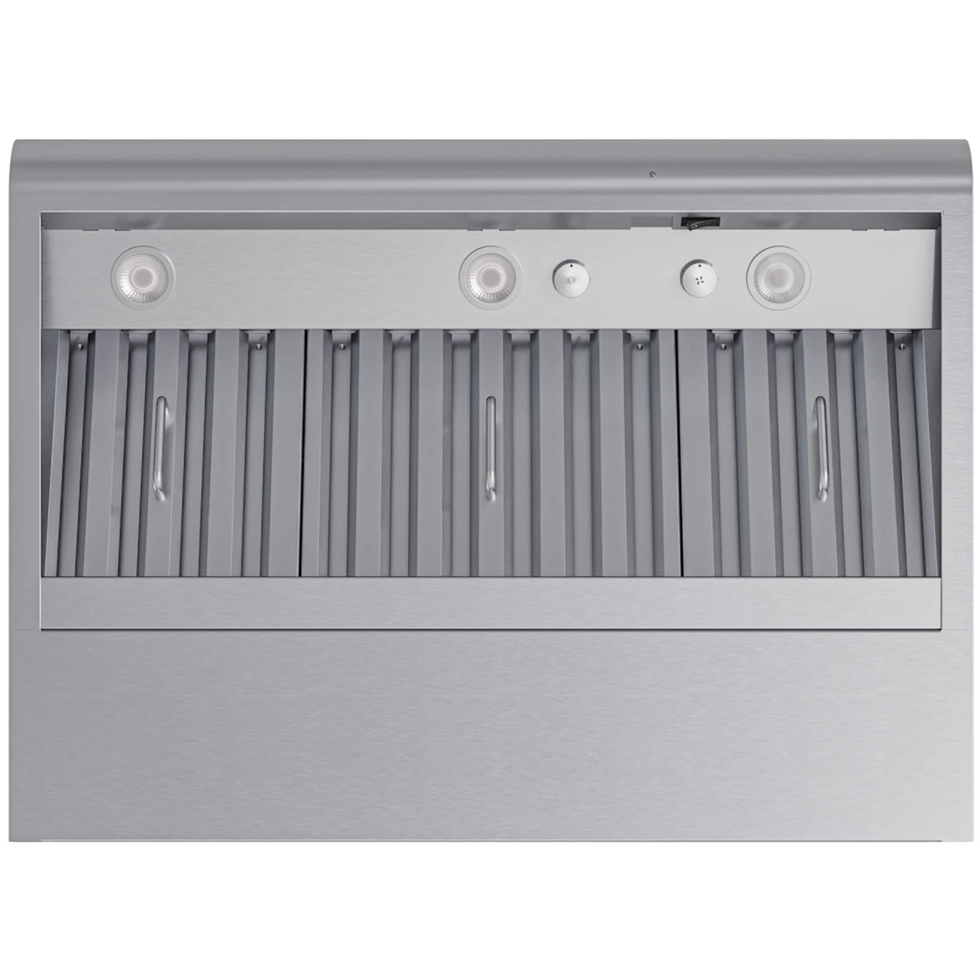 Broan Elite E64000 Series 36 in. Canopy Pro Style Range Hood with 4 Speed Settings, 650 CFM & 3 LED Lights - Stainless Steel, , hires