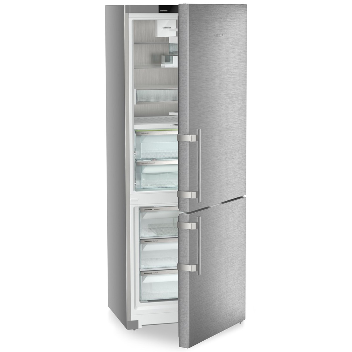 Liebherr Prime 30 in. 16.8 cu. ft. Smart Counter Depth Bottom Freezer Refrigerator with Ice Maker - Stainless Steel, , hires