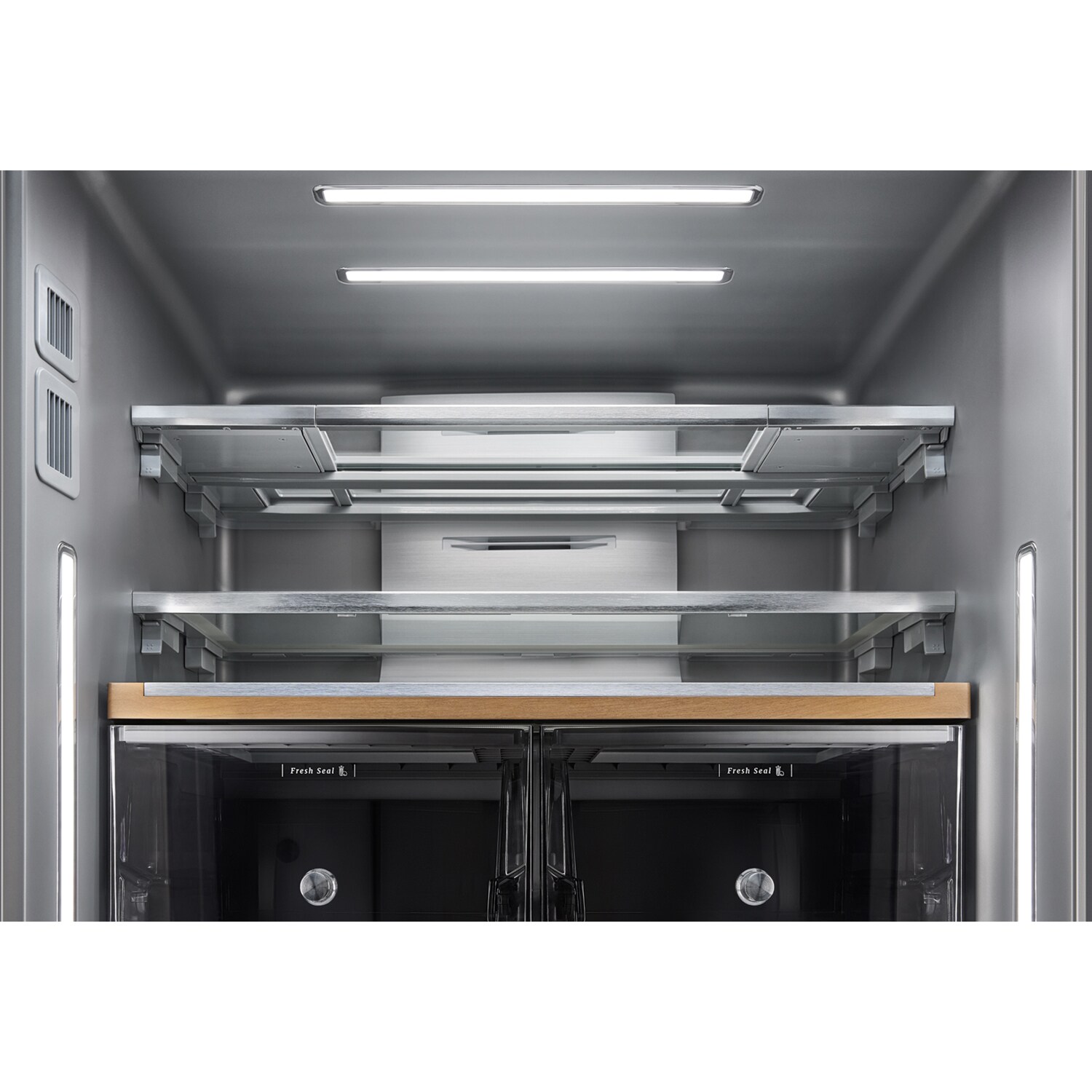 KitchenAid 36 in. 19.1 cu. ft. Counter Depth 4-Door French Door Refrigerator with Ice & Water Dispenser - Fingerprint Resistant Stainless, , hires