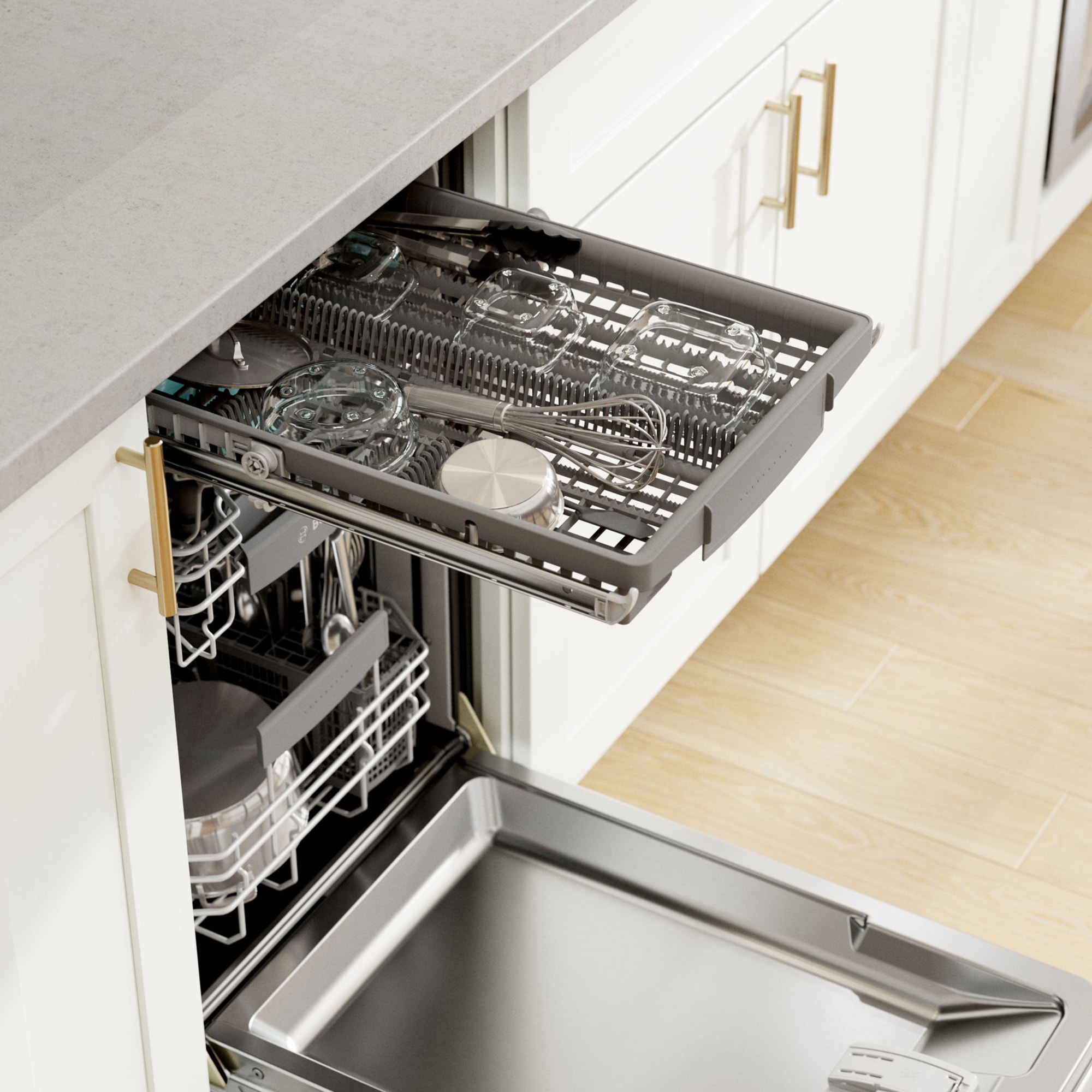 Bosch 800 Series 18 in. Top Control Smart Dishwasher with 44 dBa Sound Level, 3rd-Rack & CrystalDry - Custom Panel Ready, , hires