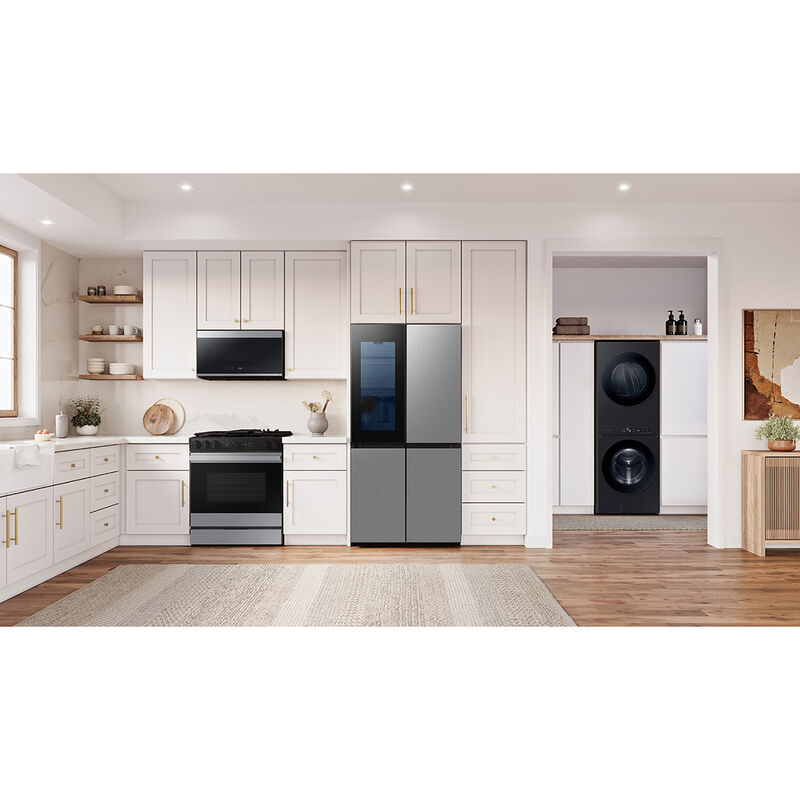 Samsung Bespoke 30 in. 2.1 cu. ft. 1000W Smart Over-the-Range Microwave with 400 CFM & Sensor Cooking - Stainless Steel, Stainless Steel, hires