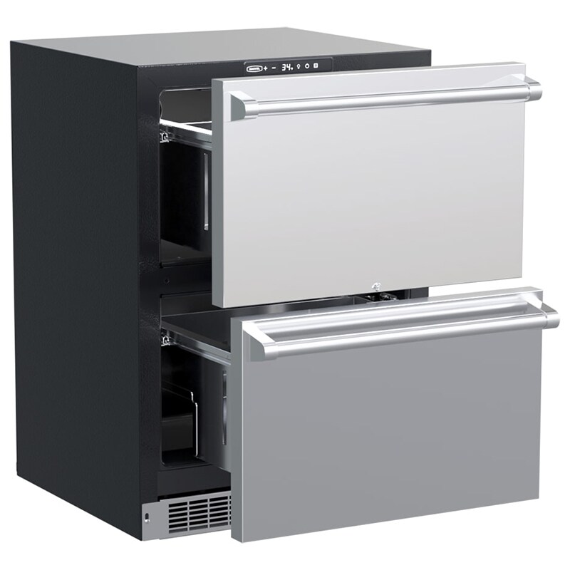 Marvel Professional Series 24 in. 5 cu. ft. Double Refrigerator Drawers - Stainless Steel, , hires