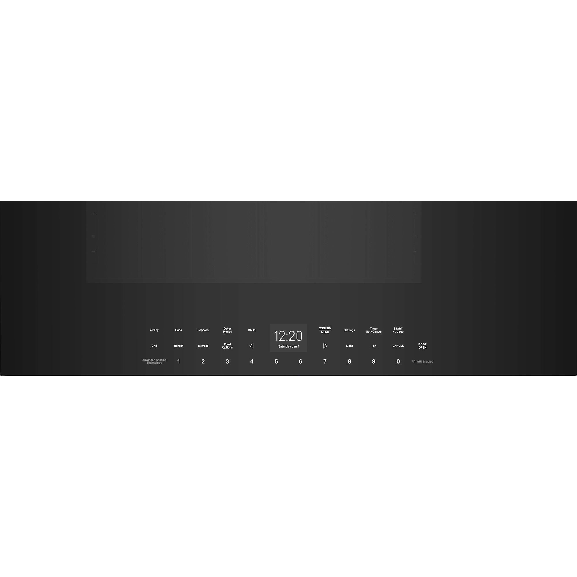 Whirlpool 30 in. 1.1 cu. ft. 900W Smart Over-the-Range Microwave with 400 CFM, Convection & Sensor Cooking - Black Stainless, Black Stainless, hires