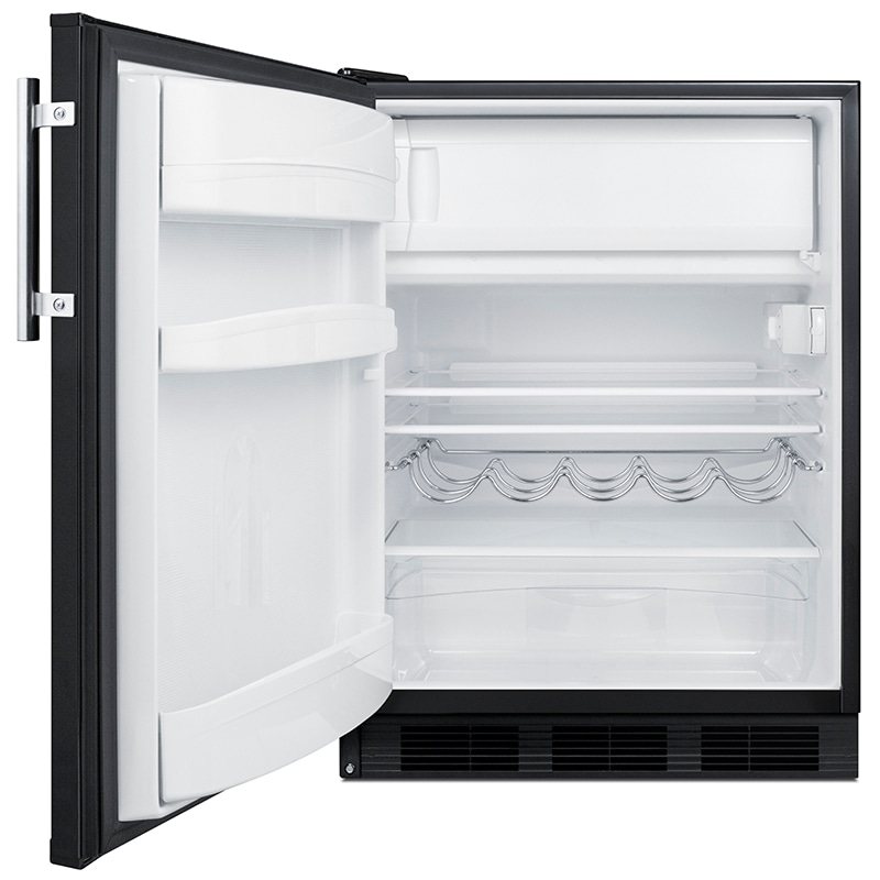 Summit 24 in. 5.1 cu. ft. Left-Hinged ADA Compliant Undercounter Refrigerator with Professional Handle - Black, , hires